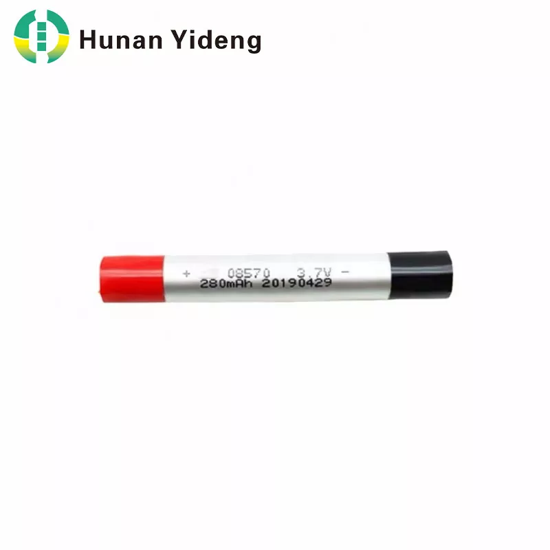 08570 3,7 V 280 mAh slanke cilindrische li-polymeerbatterij