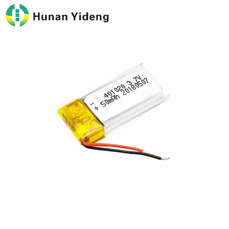 401020 3,7 V 500 mAh lithium-polymeerbeslag