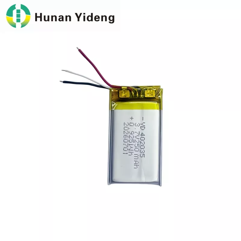 402035 3,7 V 250 mAh VR Smart Camera Li-polymeerbatterij